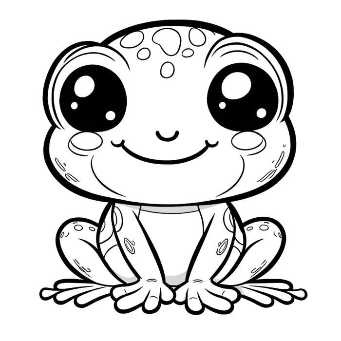 Hình ảnh tô màu con ếch hỗ trợ rèn luyện tập trung