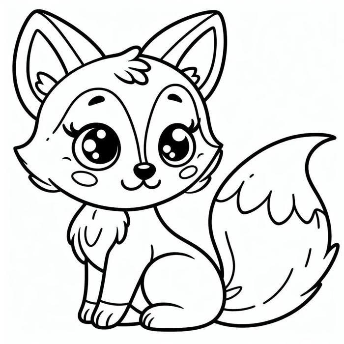 Hình ảnh trang tô màu con cáo tăng khả năng kiểm soát bút