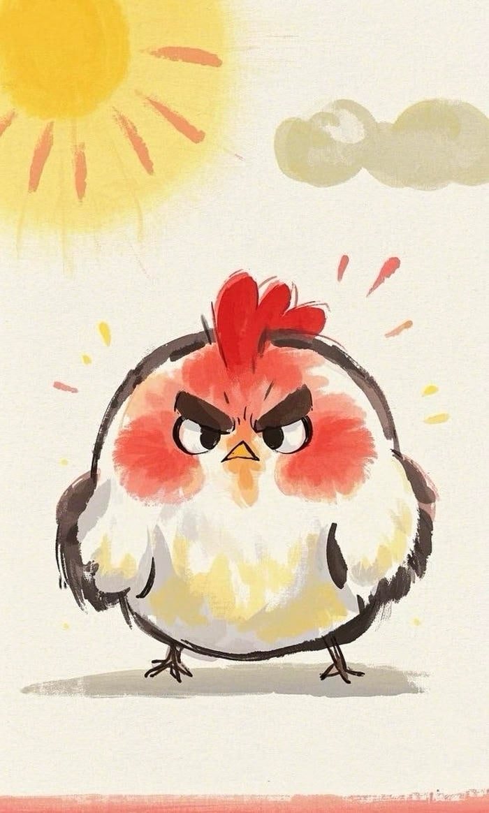 Hình ảnh tranh vẽ con gà giúp trẻ nhận biết con vật