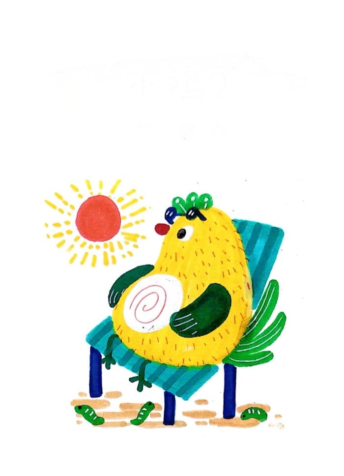 Hình ảnh tranh vẽ con gà mang phong cách đơn giản