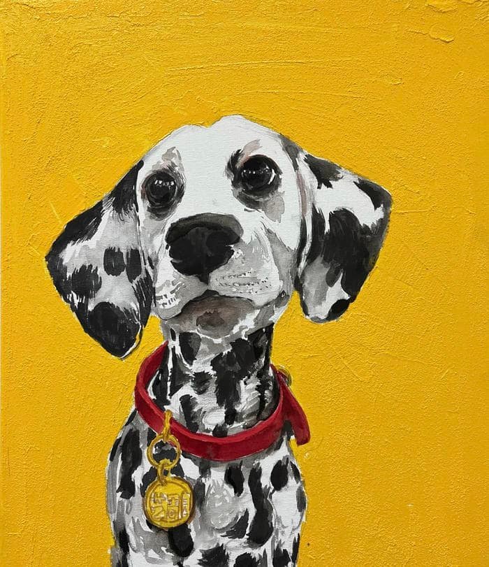 Hình ảnh vẽ tranh con chó mang đến cảm giác đồng hành