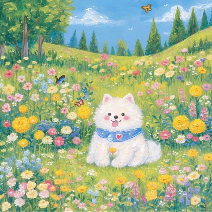 Hình ảnh vẽ tranh con chó tạo cảm nhận ấm áp