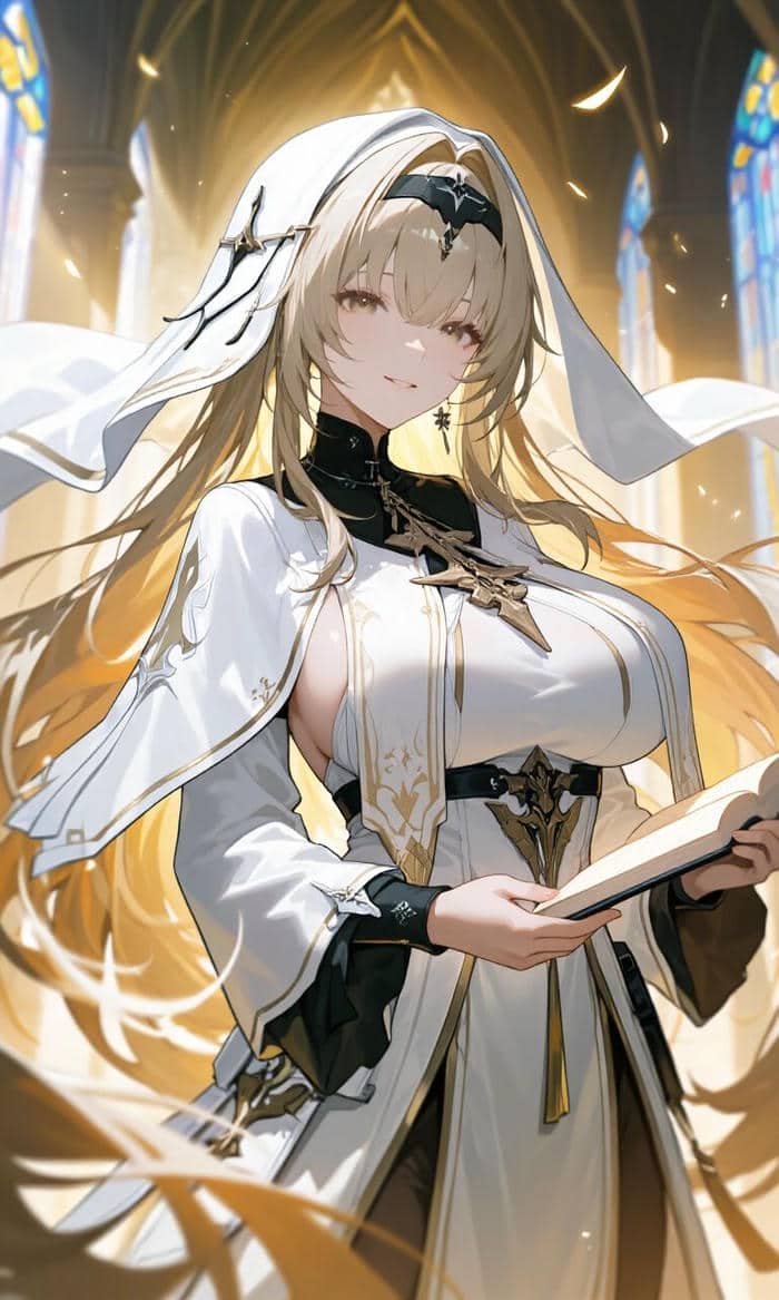 Hình anime tóc vàng sở hữu vẻ ngoài thu hút