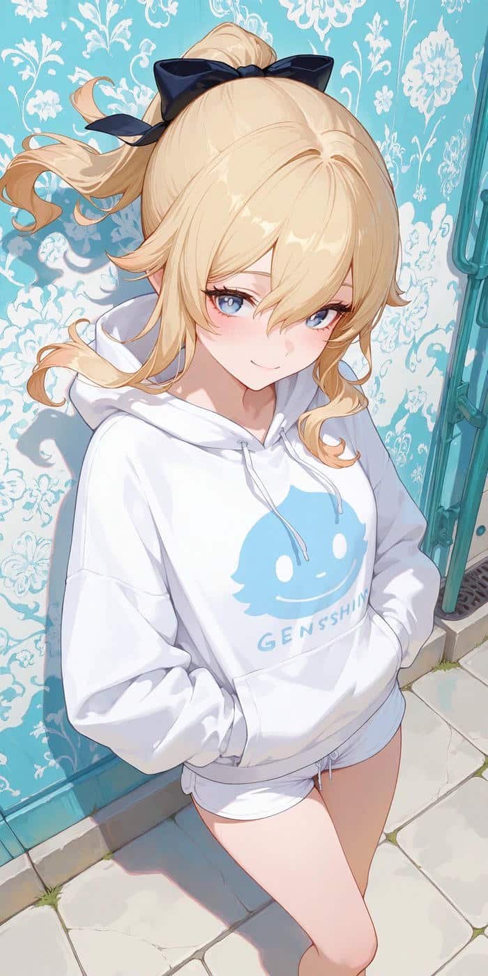 Hình anime tóc vàng với vẻ đẹp rực rỡ