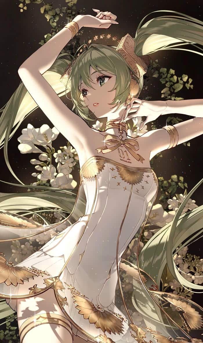 Hình nền anime nữ mang nét đẹp thanh thoát