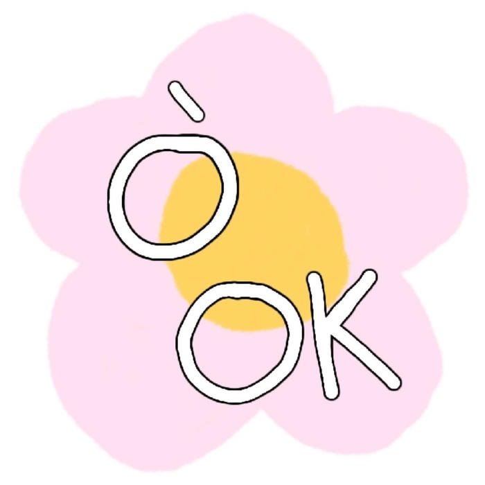 Hình sticker chữ câu phản ứng nhẹ nhàng ò ok