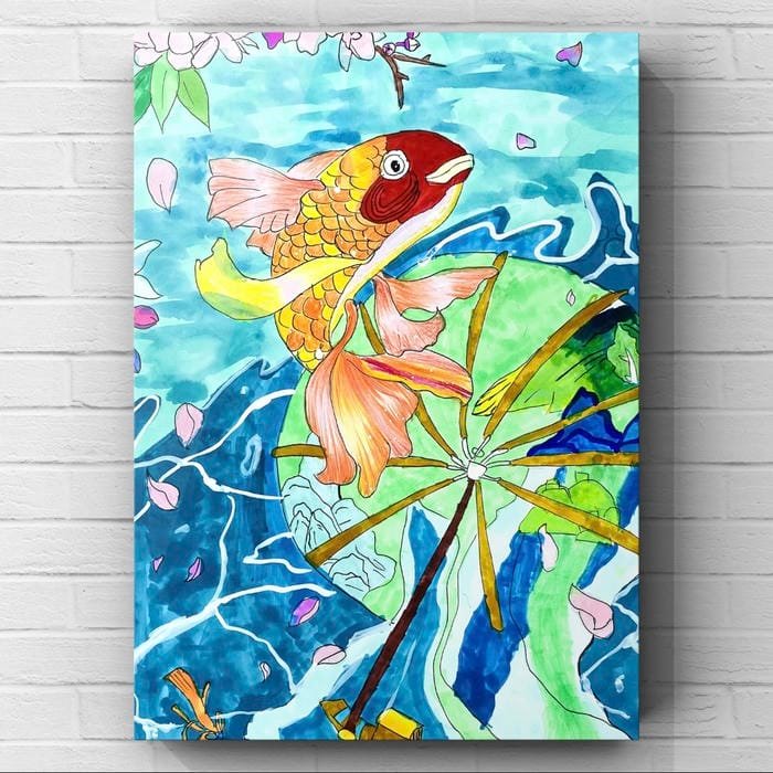 Hình tranh vẽ con cá thể hiện sự mềm hóa hình dạng