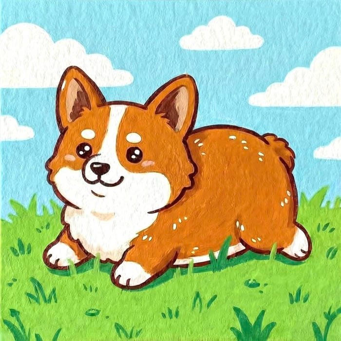 Hình vẽ tranh con chó mang đến cảm giác được ở bên