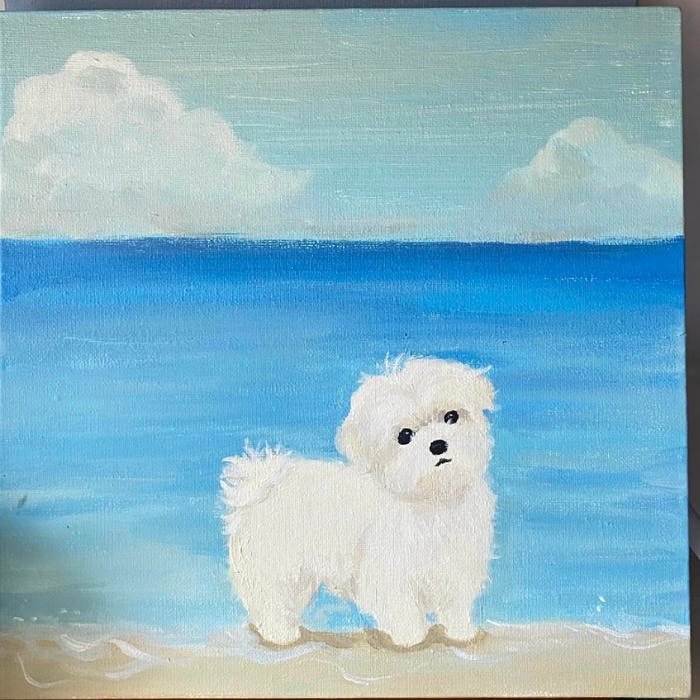 Hình vẽ tranh con chó tạo cảm nhận đồng hành