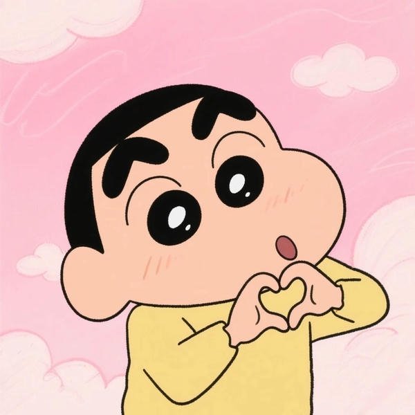 Meme mang hình trái tim thể hiện yêu thương nhẹ