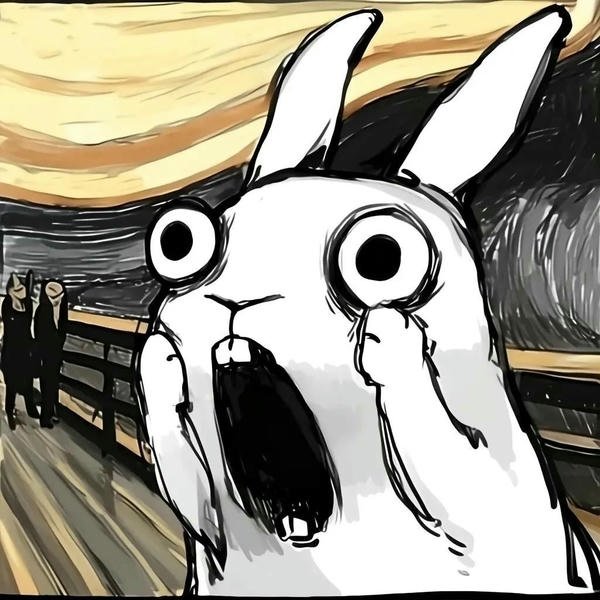 Meme sợ hãi nét mặt căng thẳng rất sinh động