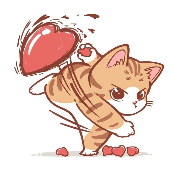 Meme trái tim dễ thương biểu cảm yêu thương nhẹ