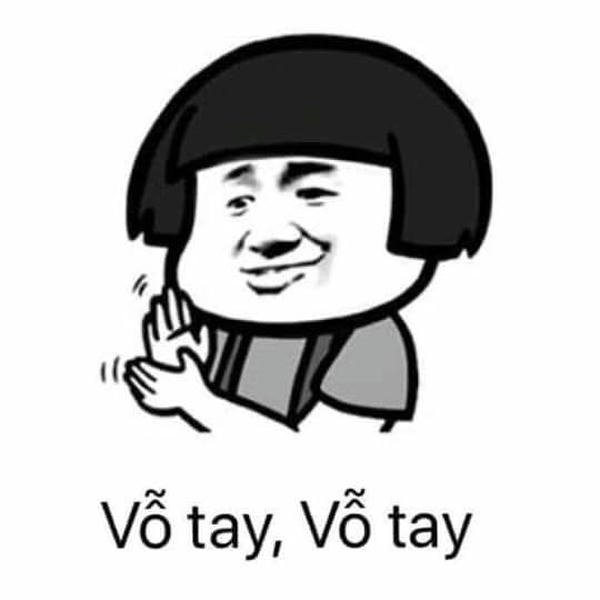 Meme vỗ tay biểu cảm hài dùng khen ai đó
