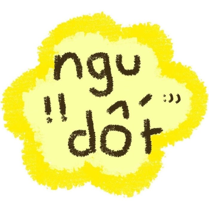 Nhãn dán sticker chữ dùng giao tiếp ngu dốt