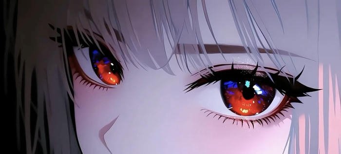 ảnh mắt anime đỏ rực nổi