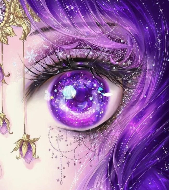 ảnh mắt anime hiệu ứng ánh sao