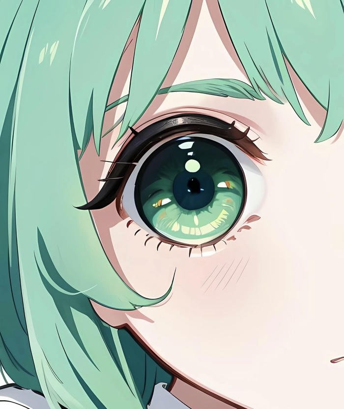ảnh mắt anime màu xanh dương