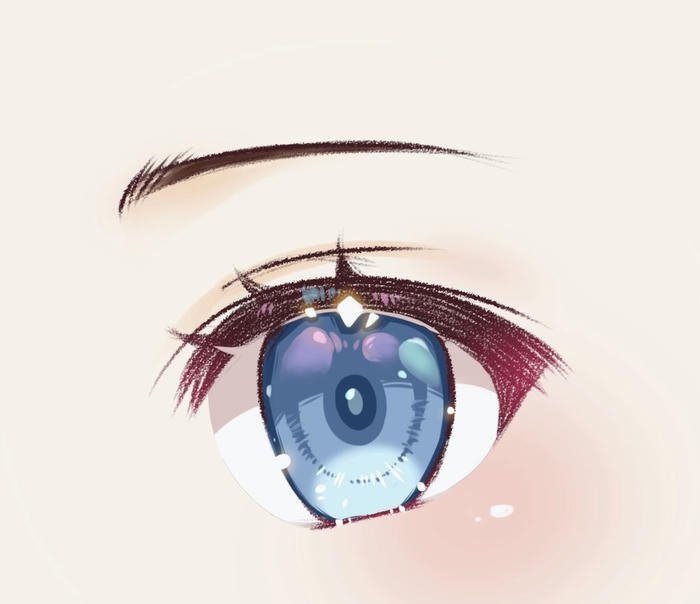 ảnh mắt anime nét vẽ mềm