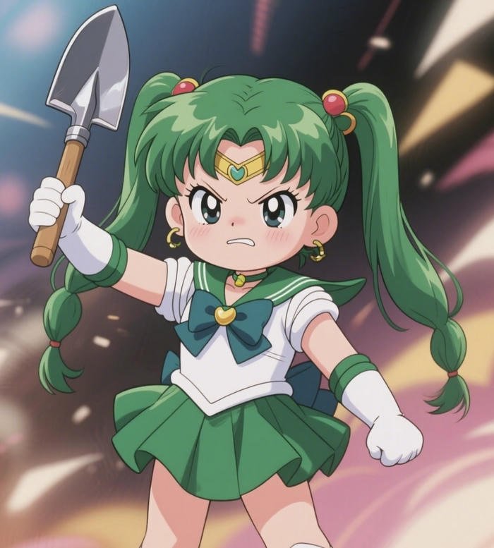 anime girl tone xanh lá cute mê ly