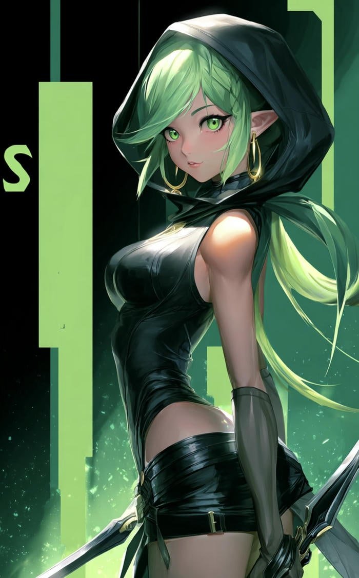 anime tone xanh lá nhìn mát mắt dễ thương