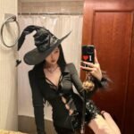 body sexy Halloween nude phù thủy đen