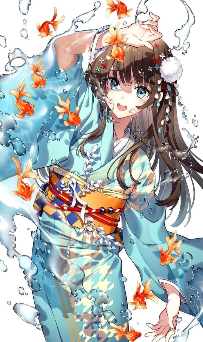 bức hình nền anime nữ truyền tải tinh thần nhẹ nhàng