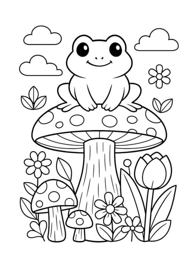 Tải ngay 110+ hình tô màu con ếch đáng yêu cho bé mầm non