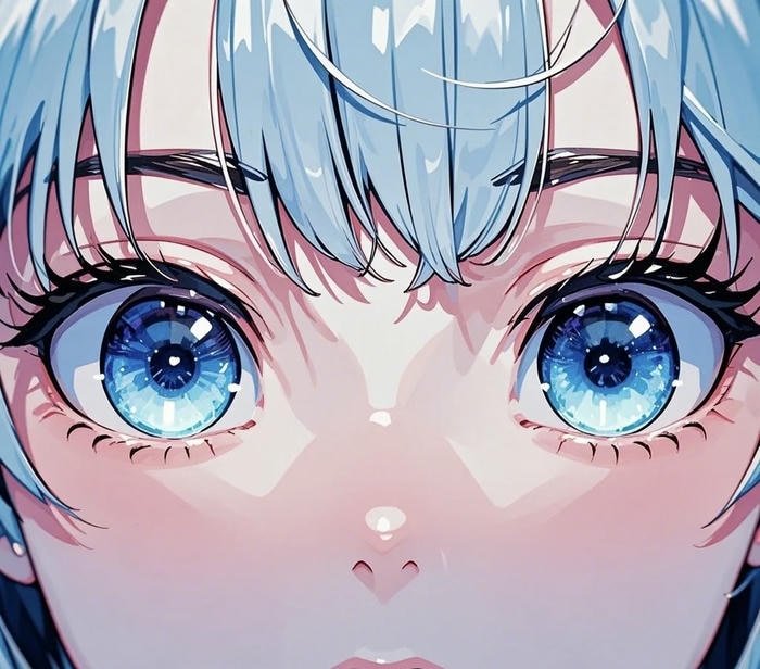 hình ảnh mắt anime mở to