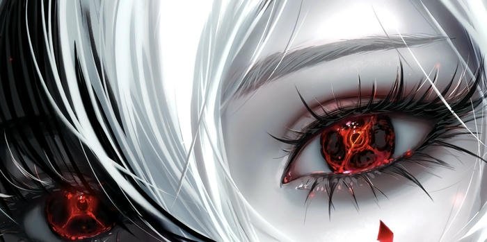 hình ảnh mắt anime nhìn nghiêng