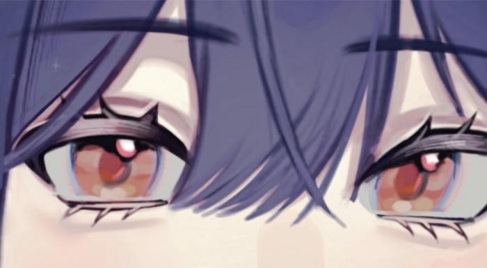 hình ảnh mắt anime sắc nâu ấm