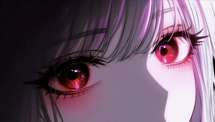 hình mắt anime ánh nhìn xa