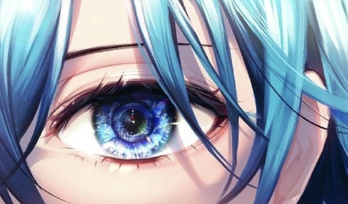 hình mắt anime hàng mi cong