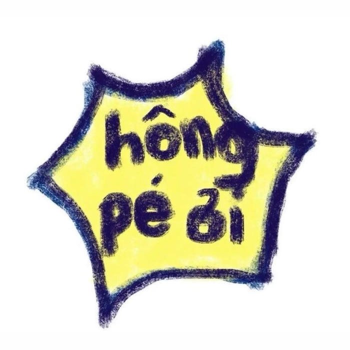 hình sticker chữ hông pé ơi dễ thương