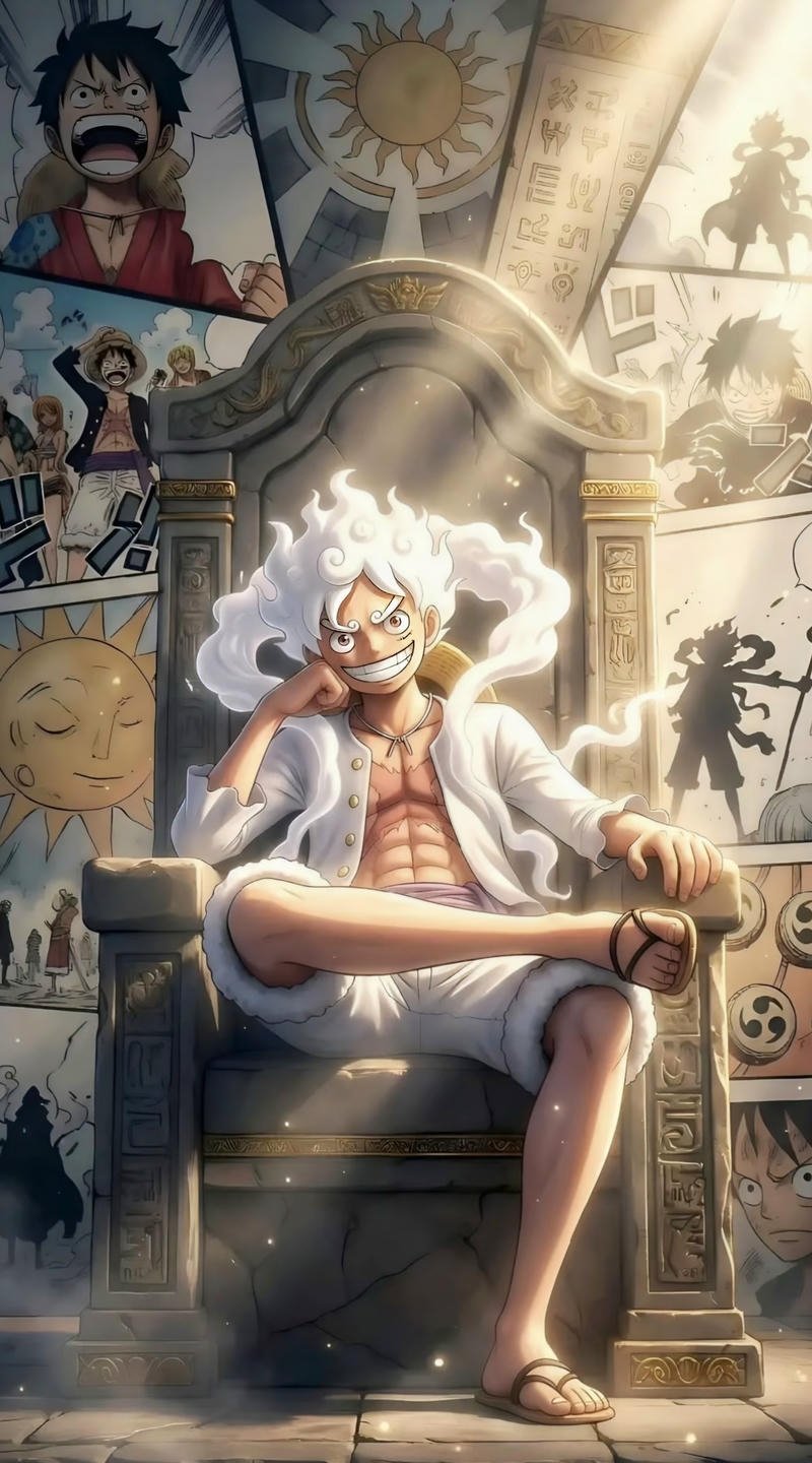 Ảnh Luffy Gear 5 năng lượng lan tỏa mạnh mẽ