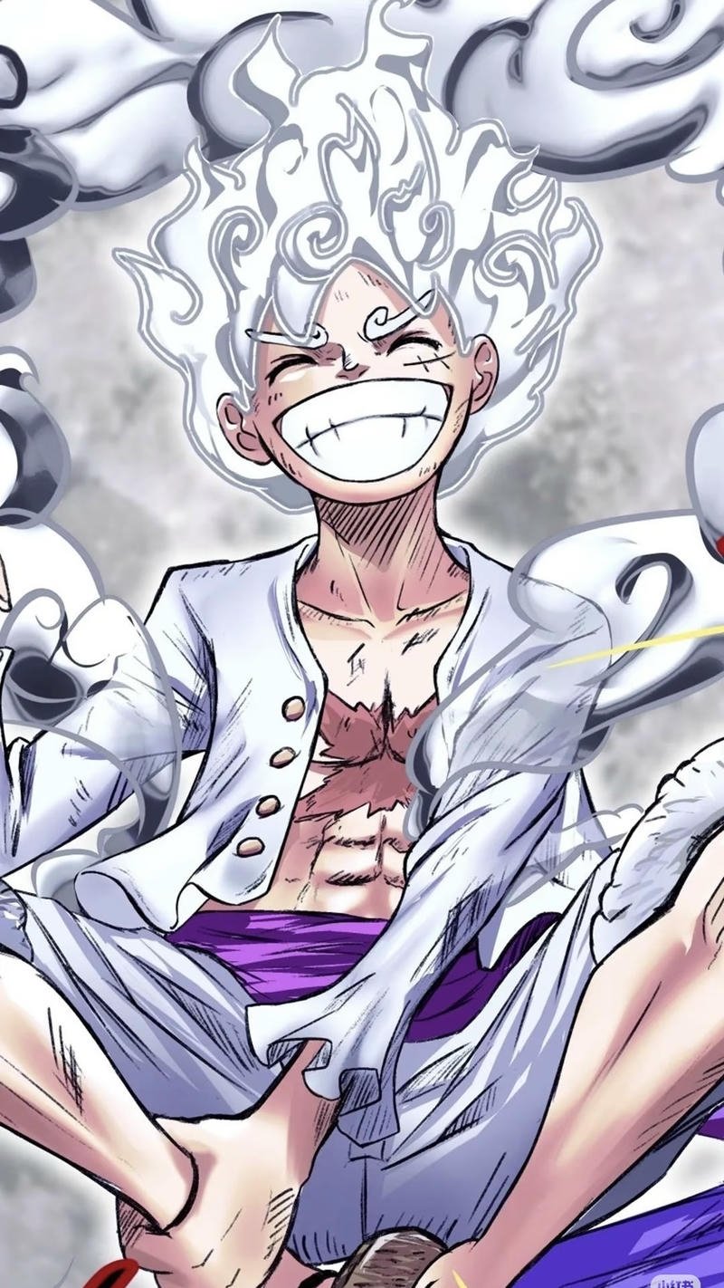 Ảnh Luffy Gear 5 thần lực đặc biệt cực kỳ ấn tượng