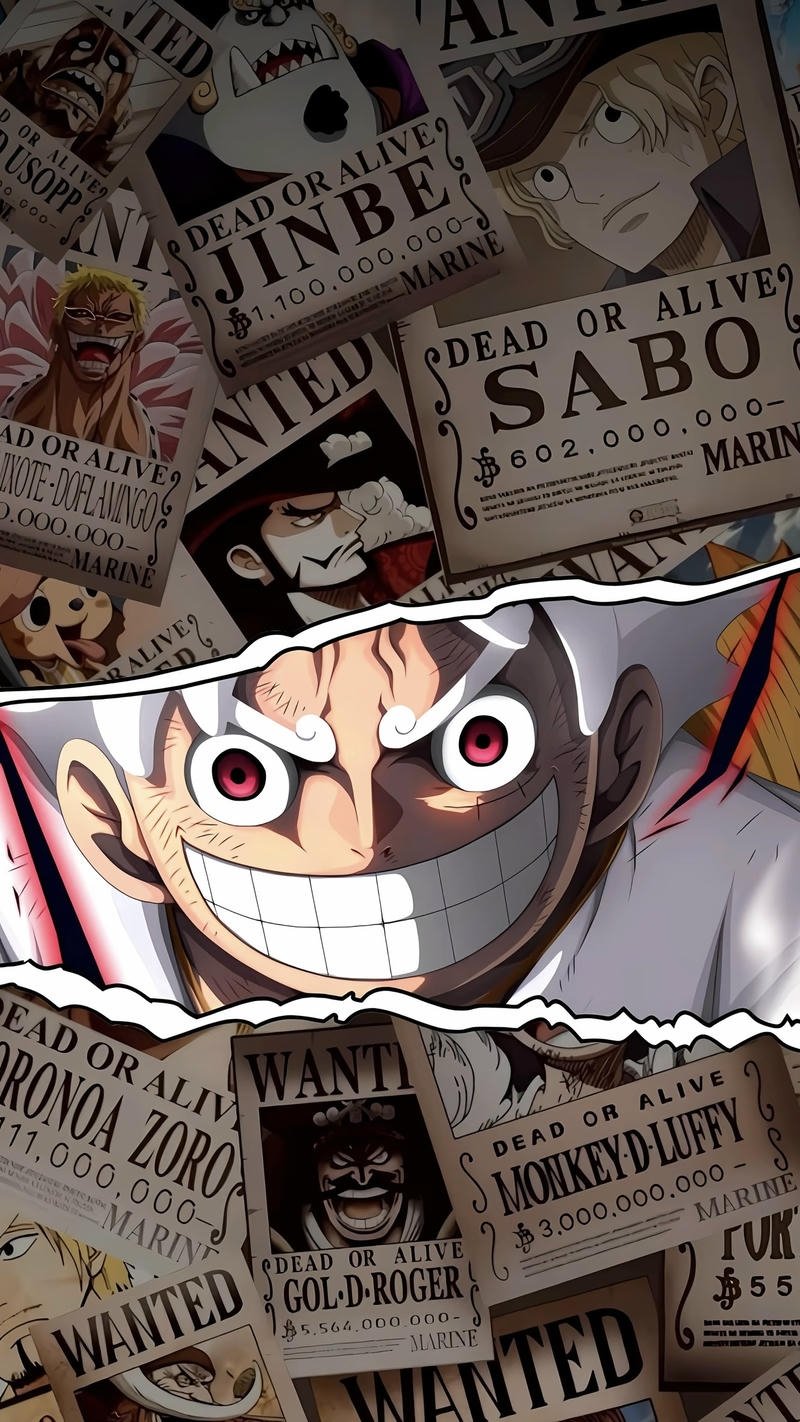 Ảnh Luffy Gear 5 trạng thái thức tỉnh sức mạnh huyền thoại