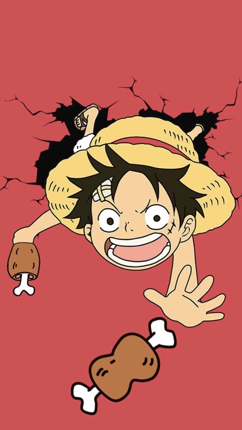 Ảnh Luffy mũ rơm gương mặt tinh nghịch đáng yêu