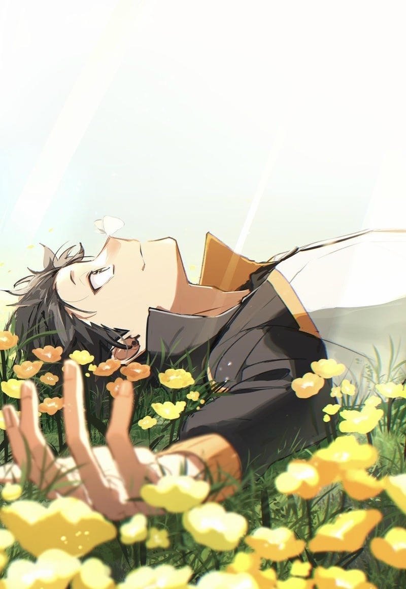 Ảnh Natsuki Subaru anime với biểu cảm vui vẻ