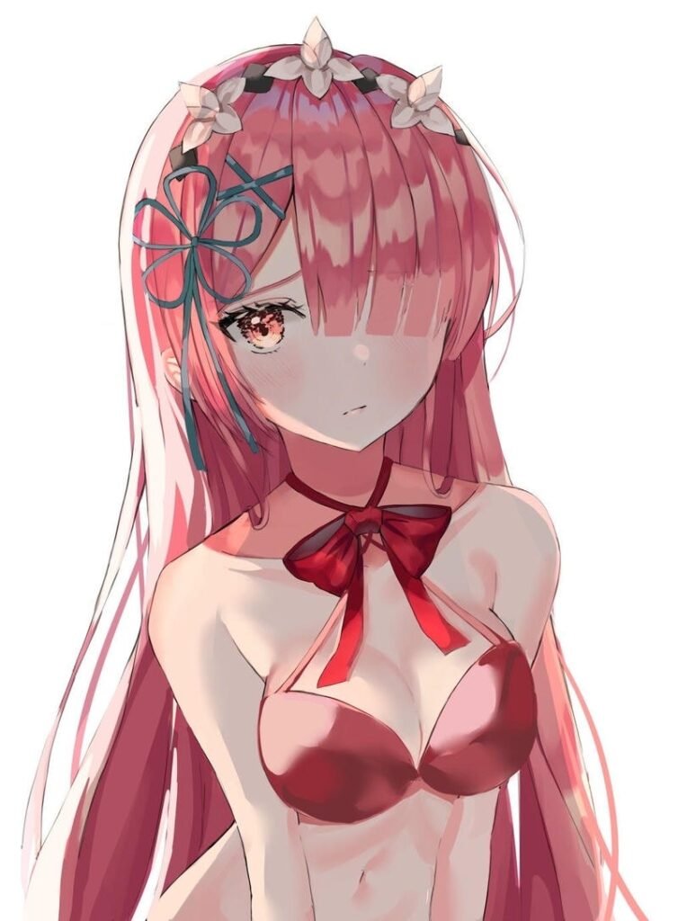 Ảnh Ram Re Zero với ánh mắt nhẹ đầy sức hút riêng