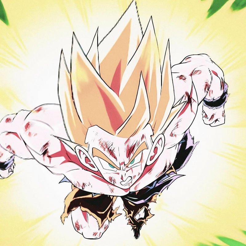 Ảnh SonGoku Super Saiyan mái tóc vàng rực cháy năng lượng