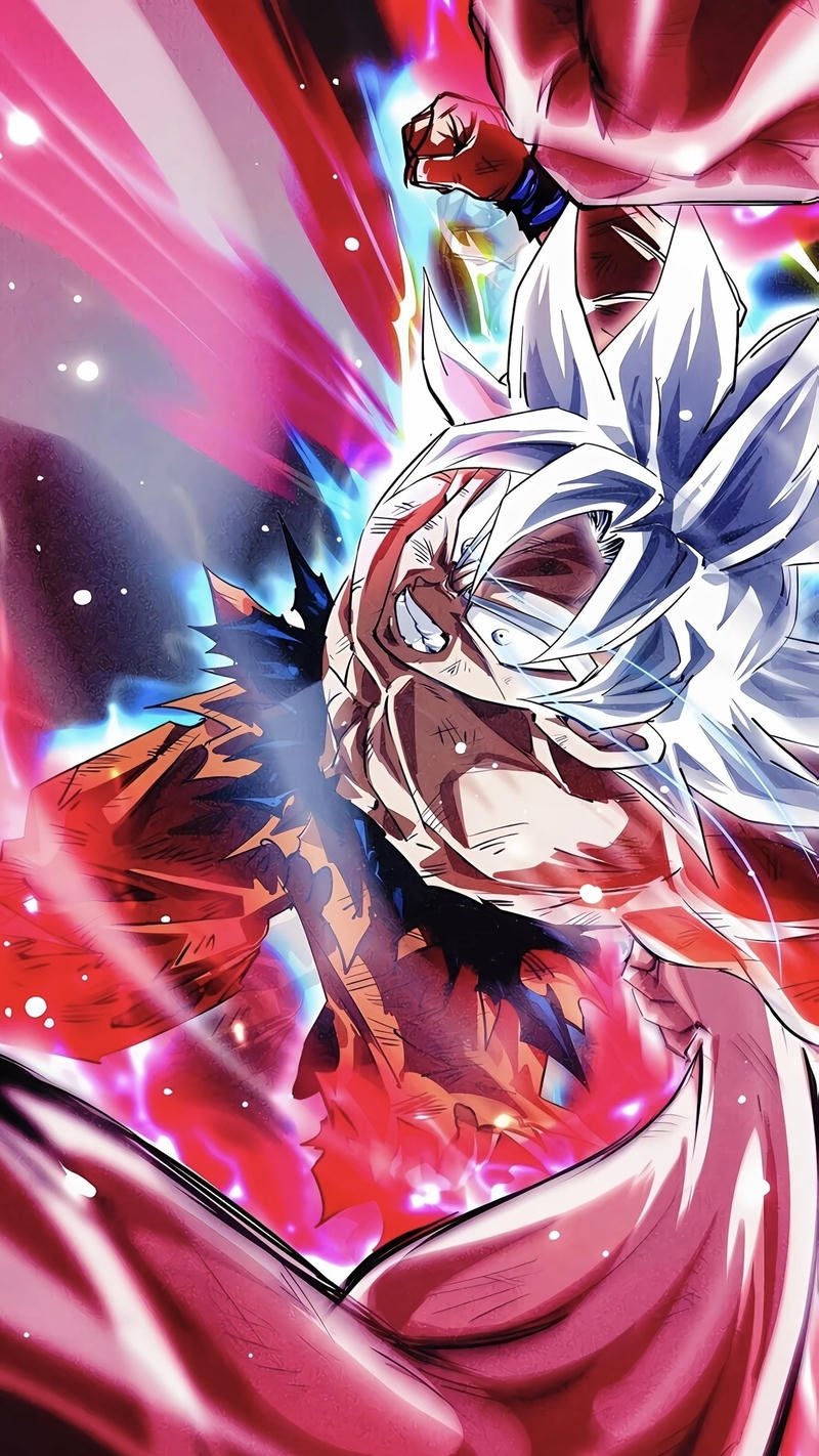 Ảnh SonGoku năng lượng xoáy quanh cơ thể chiến binh