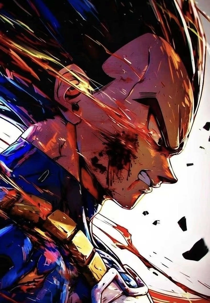 Ảnh Vegeta phong cách anime hành động kịch tính