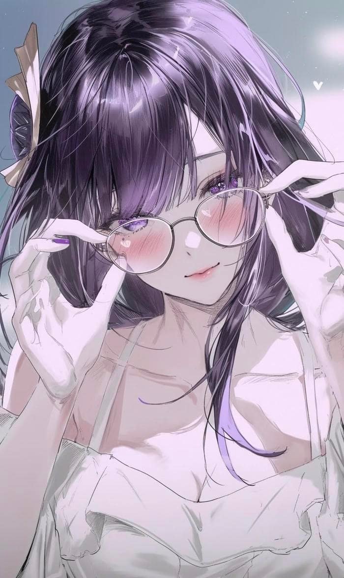 Ảnh anime đeo kính khí chất trưởng thành thanh lịch