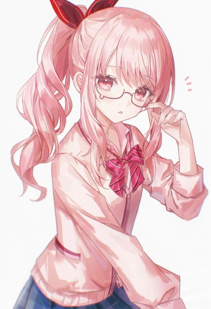 Ảnh anime đeo kính nét duyên dáng thanh lịch