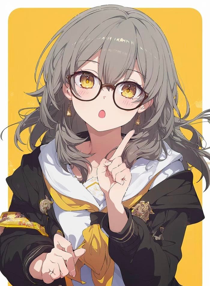 Ảnh anime đeo kính nét duyên ngọt ngào thanh tao