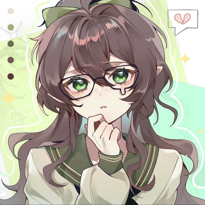 Ảnh anime đeo kính vẻ ngoài dịu dàng sang trọng