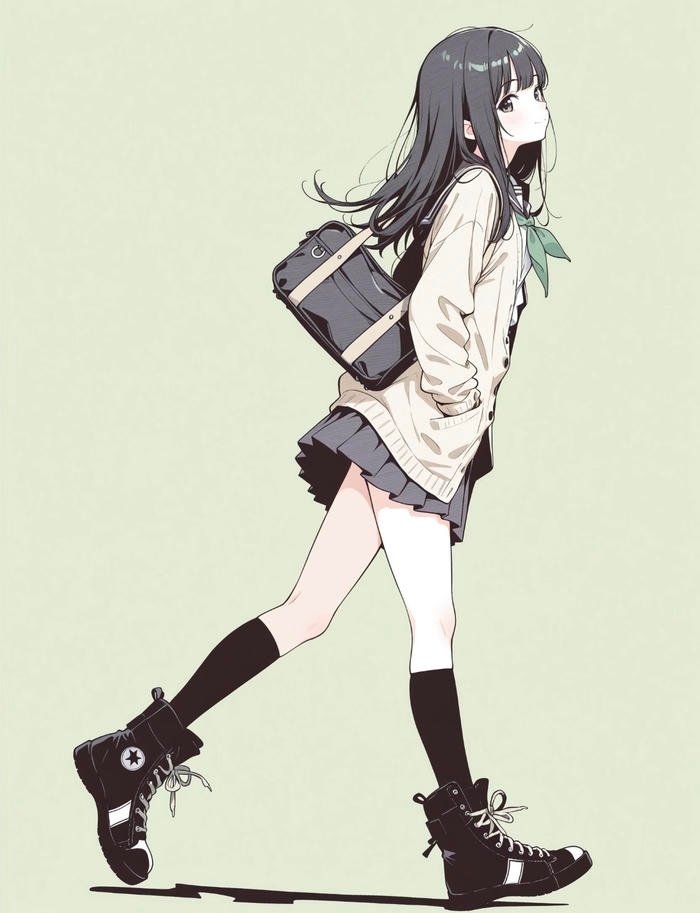 Ảnh anime học sinh ánh nhìn tinh anh sắc sảo