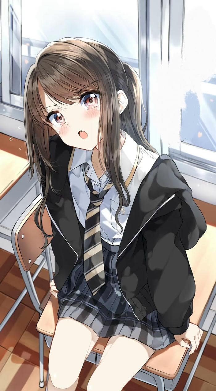 Ảnh anime học sinh biểu cảm sinh động cuốn hút