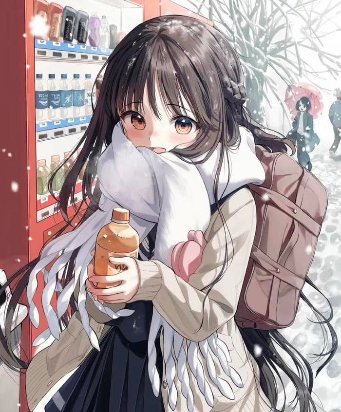 Ảnh anime học sinh gương mặt bầu bĩnh đáng mến