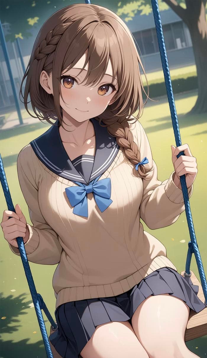 Ảnh anime học sinh nụ cười tỏa nắng rực rỡ